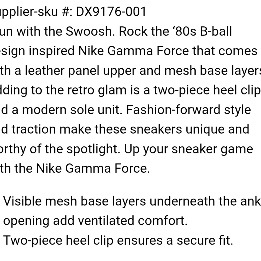 *NEW* Nike Gamma Force Womens 9 Smokey Mauve/Lt Bone/Platinum Violet Sneakers - Picture 5 of 5
